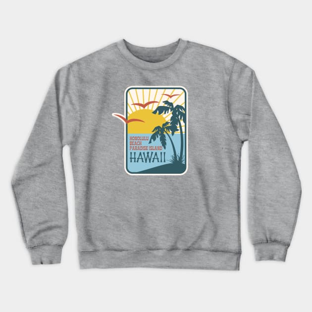 Hawaii Paradise Island Crewneck Sweatshirt by Wintrly